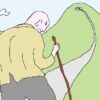お墓参りのイラスト